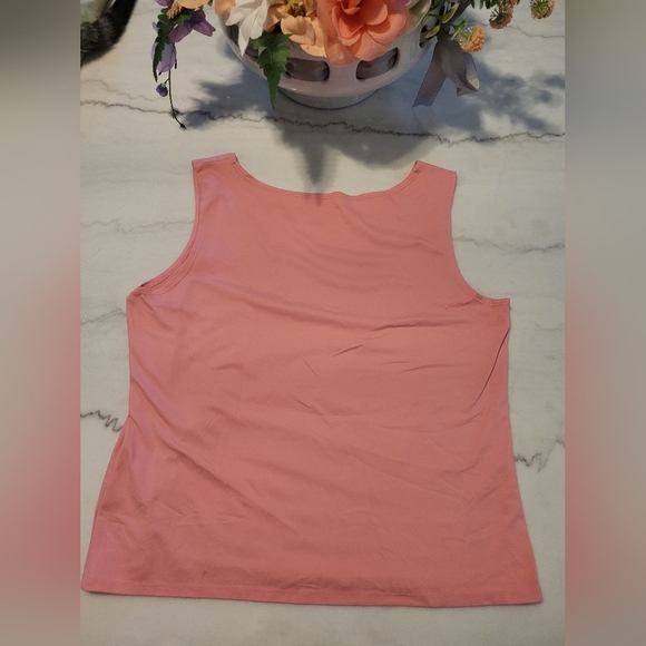 Ruby Rd. Super Soft Fitted Pink Tank Top Petite Medium - Picture 2 of 6